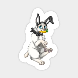 Bobtail BunnyCat: Cream Point (Black) Magnet