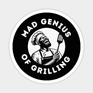 Mad Genius of Grilling Magnet