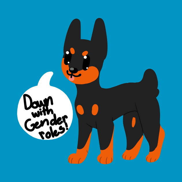 Down with Gender roles! Doberman by Gh0st