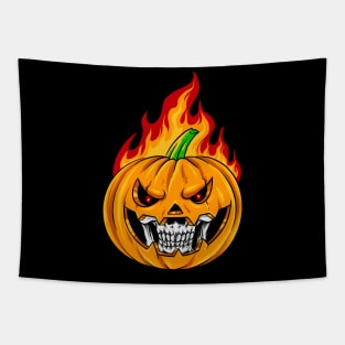 smiling pumpkin Tapestry