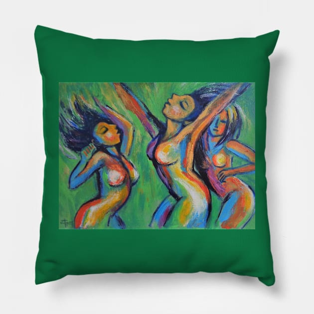 Dance Colours and Nature 2 Pillow by CarmenT