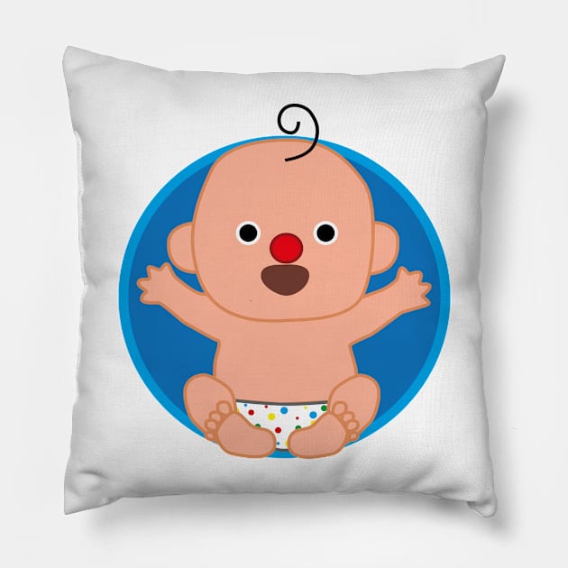 baby clown Pillow by TheSk