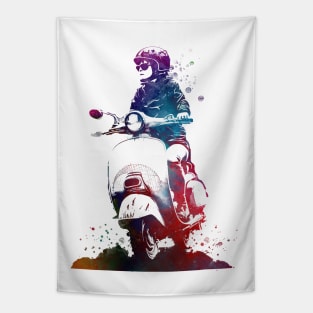 Motor scooter sport art Tapestry