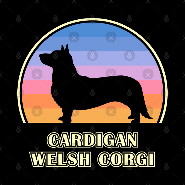 Cardigan Welsh Corgi Vintage Sunset Dog by millersye