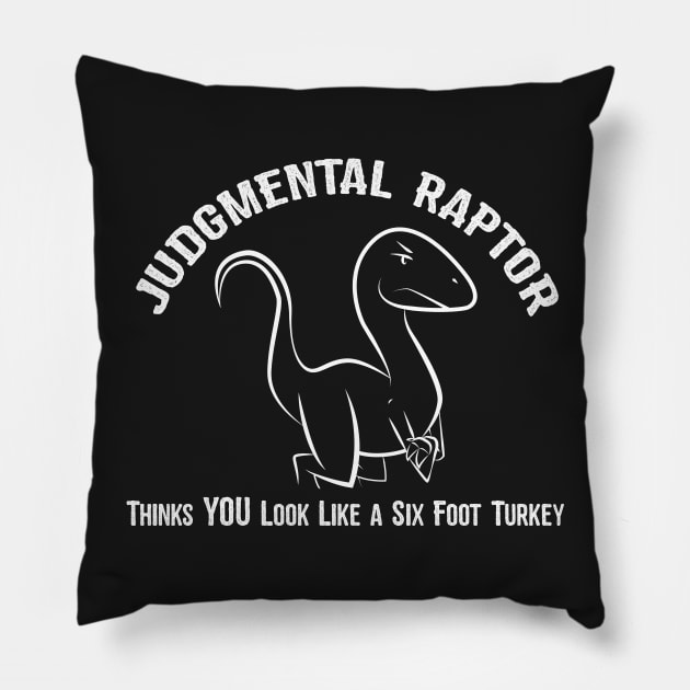 Judgmental Raptor - 6 Foot Turkey Pillow by Ryan Bangerter Art