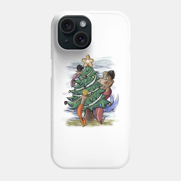 mer-ry christmas Phone Case by artofstacy