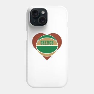 Heart Shaped Boston Celtics Basketball Phone Case