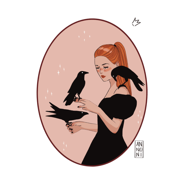 The Witch and the crows by fiorellaannoni