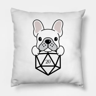 Frenchie D20 Dice for French Bulldog Owners Pillow