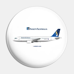 Illustration of Ansett Australia Airbus A320 Pin