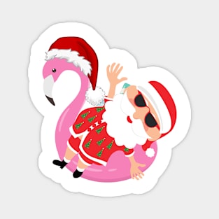 Santa's Christmas Beach Holiday Magnet