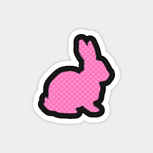 Pink Hearts Show Rabbit - NOT FOR RESALE WITHOUT PERMISSION Magnet