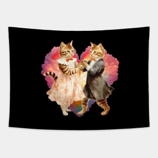 The Love Cats (No Text) Tapestry