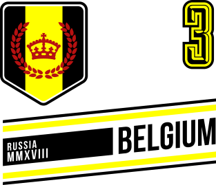 Belgium World Soccer Jersey Style Fan Magnet