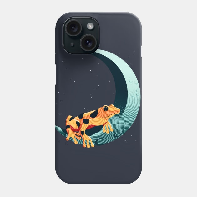 Frog on Moon Phone Case by asitha