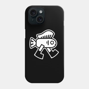 Walking Fish with mohawk hairstyle Phone Case