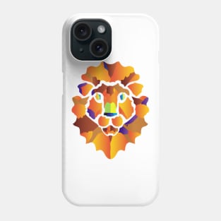 Cute Colorful Lion Shape Head Drawing Phone Case