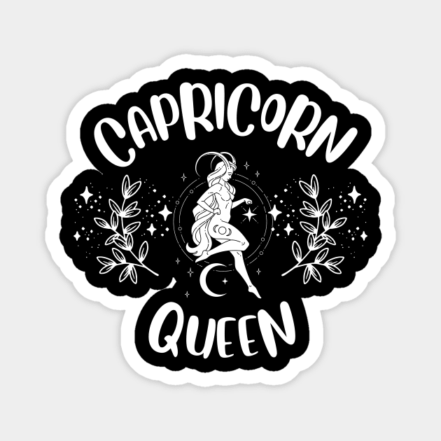 Capricorn Queen Magnet by teresawingarts