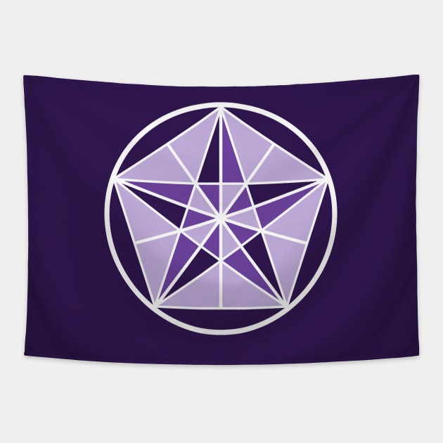 Deep Purple Crystal Star Tapestry by Crystal Star Creations