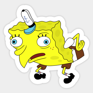 Spongebob funny face Sticker for Sale by stickers--Hakim