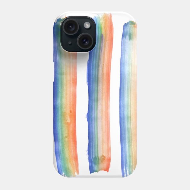 Rainbow brush strokes Phone Case by AnnArtshock