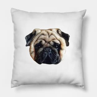 Pug Squishy Cute Dog Face Pillow