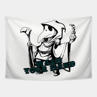 Plague Doctor Says Wash Your Hands Tapestry