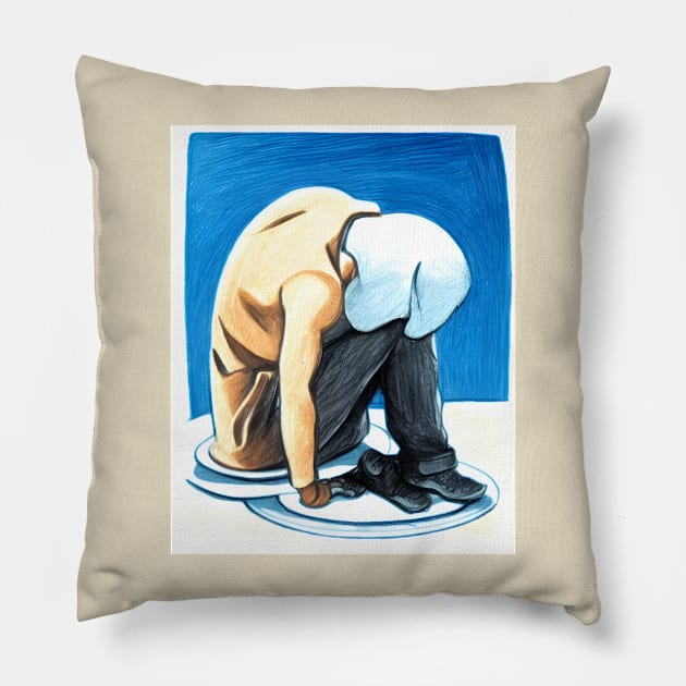 Figure in Desert Pillow by cornleg