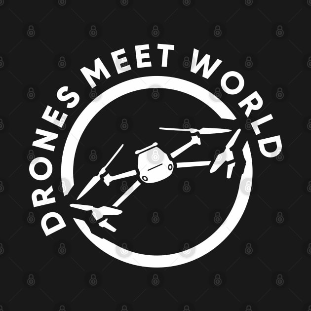 Drones Meet World White logo by FCMNPodcast