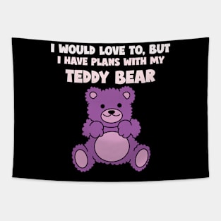 Plans With My Teddy Bear Tapestry