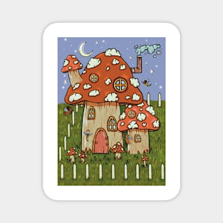 Mushroom Fairy Home Magnet