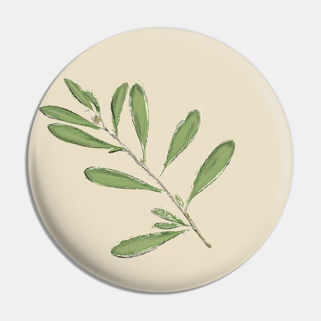 Olive branch Pin by Slownessi