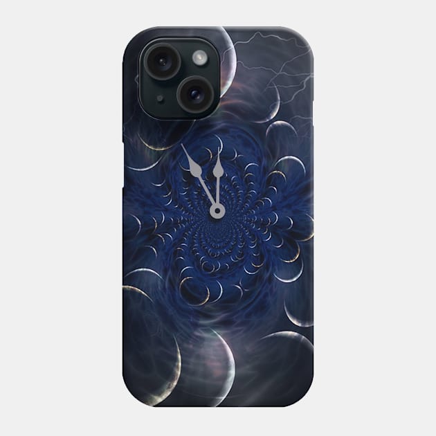 Space clock Phone Case by rolffimages