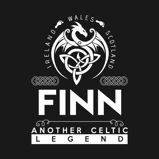 Finn Name T Shirt - Another Celtic Legend Finn Dragon Gift Item by harpermargy8920