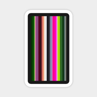 Pink Green Stripes Magnet