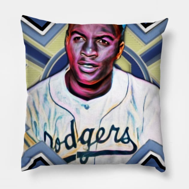 Jackie Robinson Pillow by Esoteric Fresh 