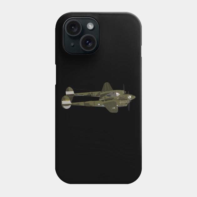 AAC - P-38 Lightning - WWII wo Txt Phone Case by twix123844