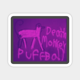 Death Monkey Puffball Purple Magnet