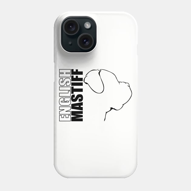 English Mastiff profile dog lover Phone Case by wilsigns