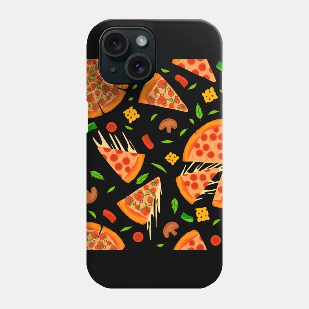 Pizza Pie Phone Case by Golden Eagle Design Studio