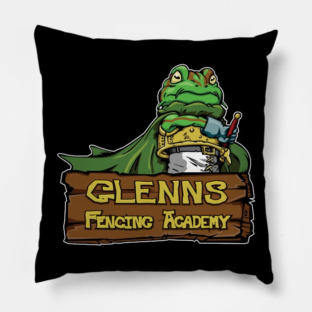 Glenns Fencing Academy Pillow by Beanzomatic