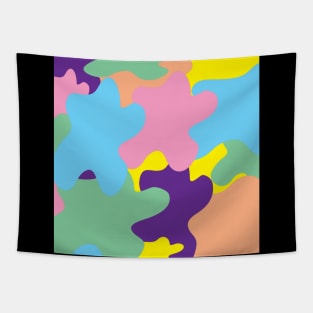 Blob Abstract Colorful Artwork design Tapestry