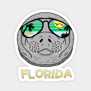 Florida Cool Sunglasses Manatee Magnet