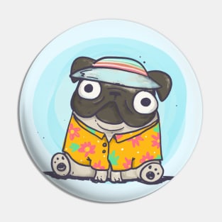 Vacay Pug Pin