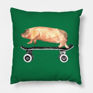 Tony Pig Loves to Skate! Pillow