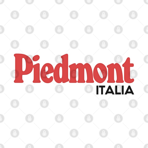 Piedmont / Piemonte - Retro Style Italian Region Design by DankFutura