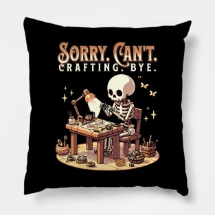 Funny Crafting Skeleton Pillow