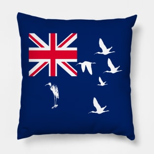 Straya Australia Flag Blue Ensign With Ibises Pillow