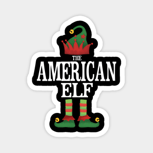 American USA Elf Matching Family Group Christmas Party Pajamas Magnet