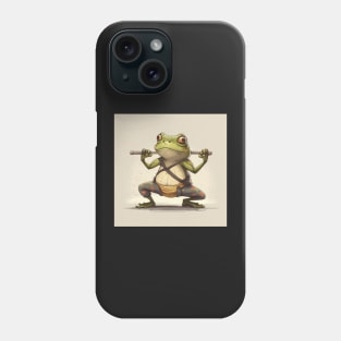 Cute frog doing yoga pose Phone Case